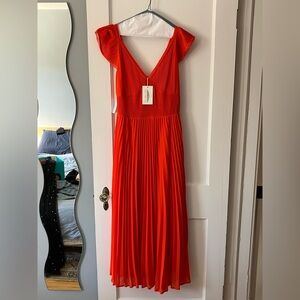 Foxiedox Anoki Red Pleated Dress